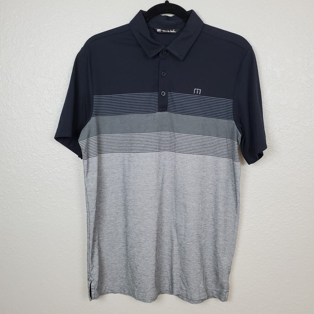 Men's Black and Gray Polo Shirt